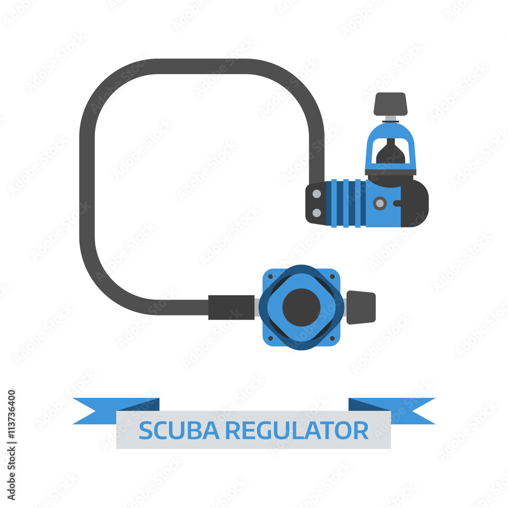 Scuba Diving Regulator Vector Icon Stock Vector Adobe Stock