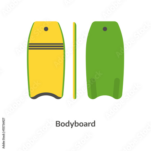 Schilderij op canvas Body Board Vector Illustration