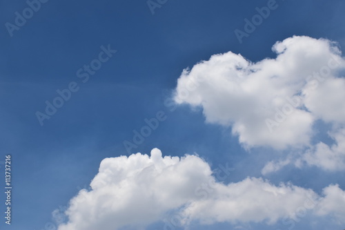 soft focus of vast blue sky and clouds sky for background, bright 