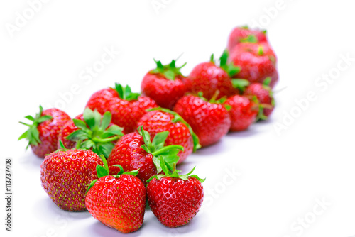 Strawberries isolated on a white