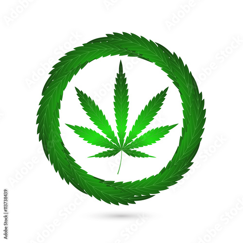 icon cannabis leaf pharmaceutical symbol
