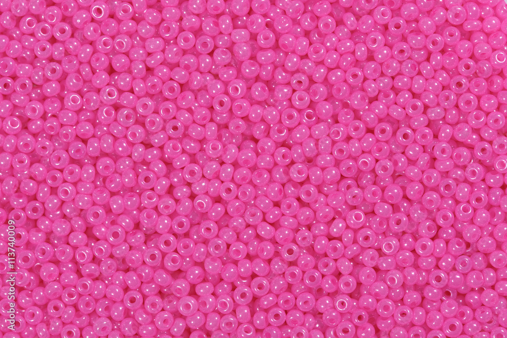 Pink glass beads for background and backdrop. Pink glass beads for background and backdrop.