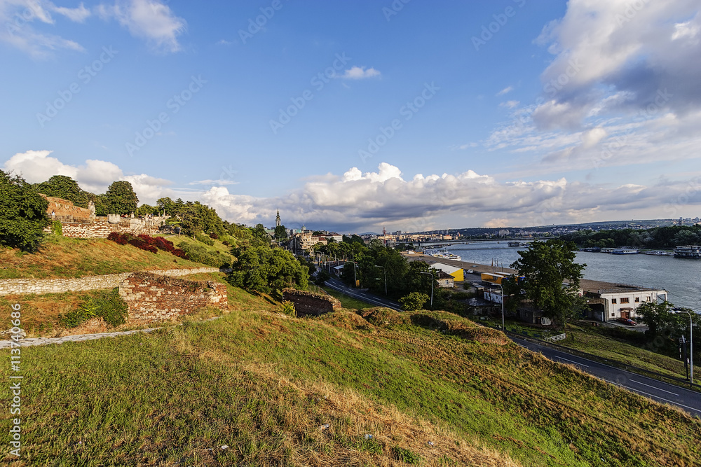 Belgrade fortress and panorama view