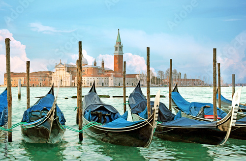 Italian Gondolas, Venice, Italy.