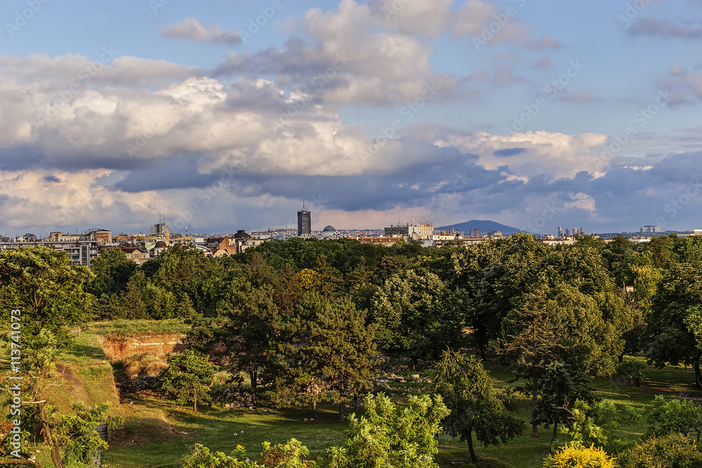 Naklejka premium Belgrade fortress and panorama view
