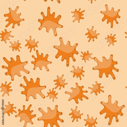 Orange blot cartoon seamless pattern 619