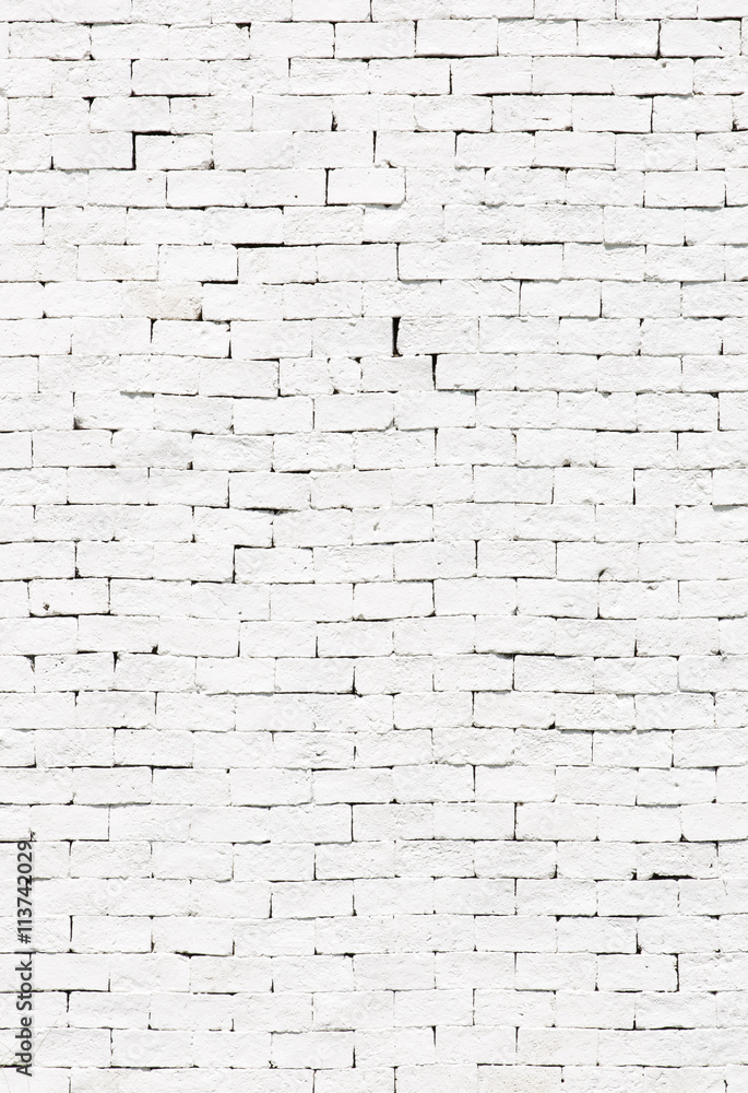 Obraz premium White brick wall for texture