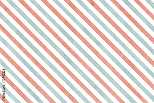 Watercolor pink and blue striped background.