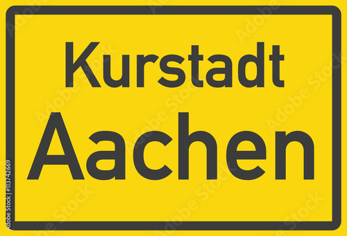 Ortstafel Kurstadt Aachen