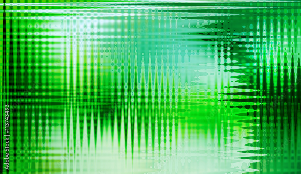 Green wave abstract  background, graphic resource