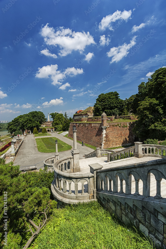 Belgrade fortress and panorama view