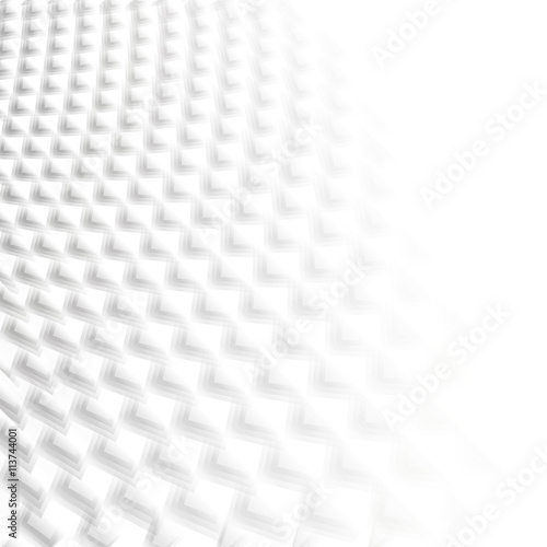 Fototapeta Naklejka Na Ścianę i Meble -  White and gray soft squares, abstract perspective background.