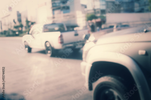 Blurred of car on road © Successo images