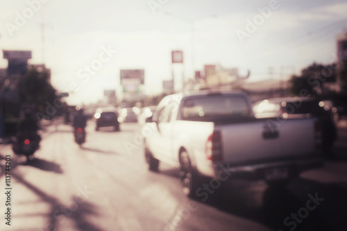 Wallpaper Mural Blurred of car on road Torontodigital.ca