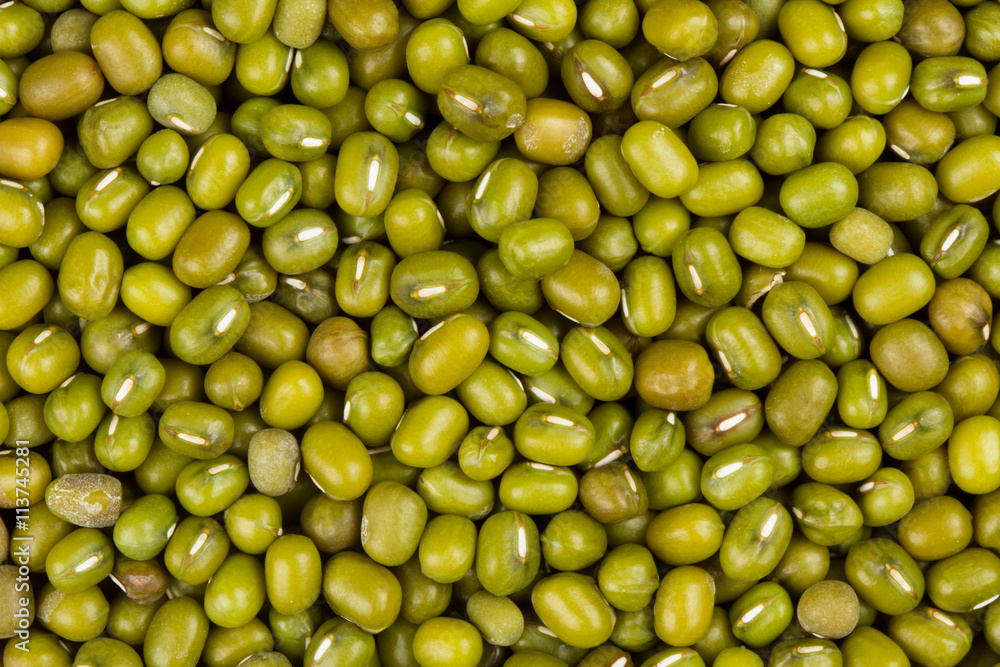 Top view of mung beans or green beans healthy grains close up Top view of mung beans or green beans healthy grains close up