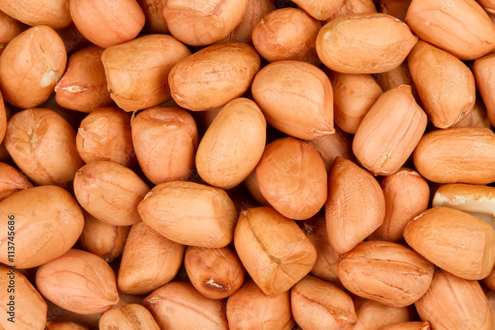 Top view of peeled peanuts healthy grains close up Top view of peeled peanuts healthy grains close up