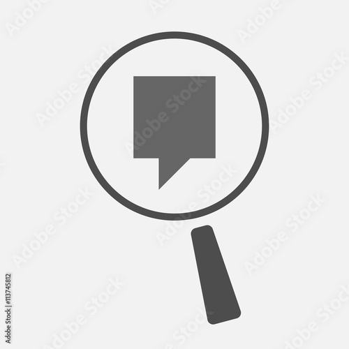 Isolated magnifier icon with a tooltip