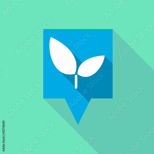 Long tooltip icon with a plant