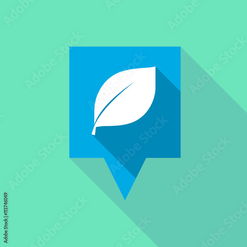 Long tooltip icon with a leaf