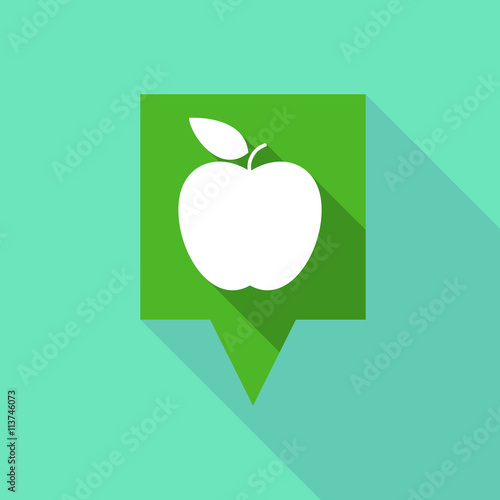 Long tooltip icon with an apple