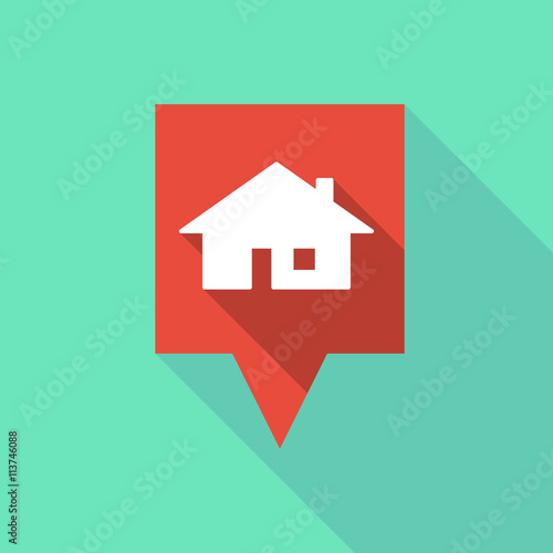 Long tooltip icon with a house