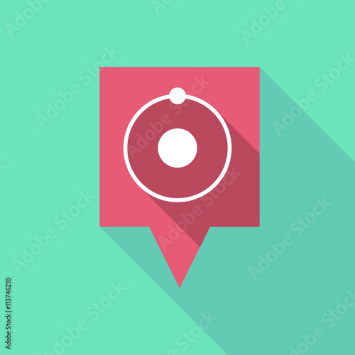 Long tooltip icon with an atom