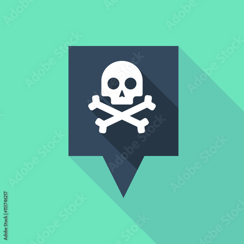 Long tooltip icon with a skull