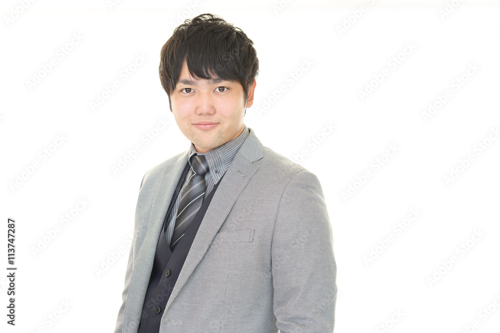 笑顔のビジネスマン 笑顔のビジネスマン