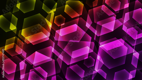 Hexagon Digital Technology Colorful Background