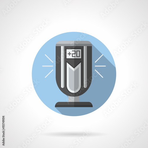 Indoor ionizer round flat vector icon