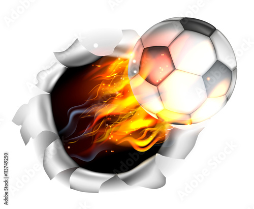Flaming Soccer Football Bal...