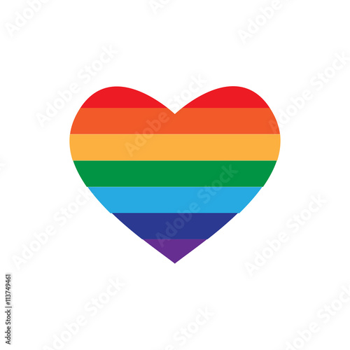Free Download Vector icon of rainbow heart, lgbt community sign. - GFXLoad