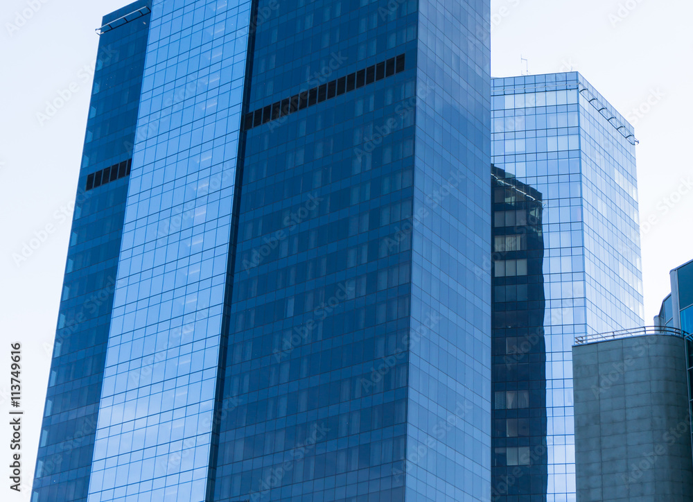 modern glass skyscrapers in the city Tallinn