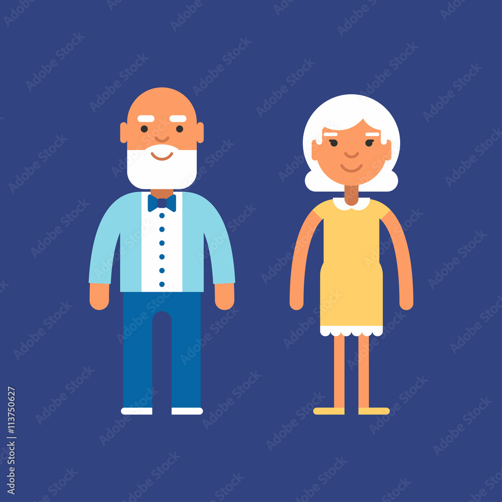 Elderly couple. Generations and family concept Elderly couple. Generations and family concept