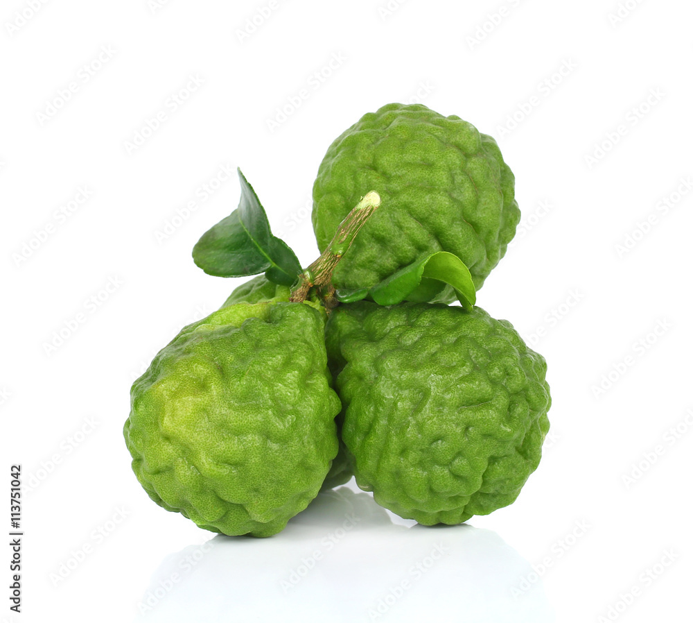 Bergamot fruit on a white background Bergamot fruit on a white background