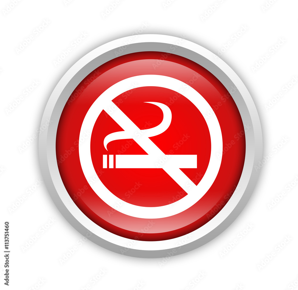 no smoking sign button no smoking sign button
