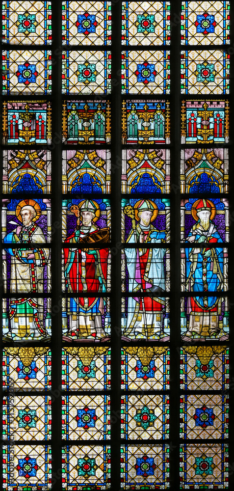 Stained Glass - Four Orthodox Church Fathers