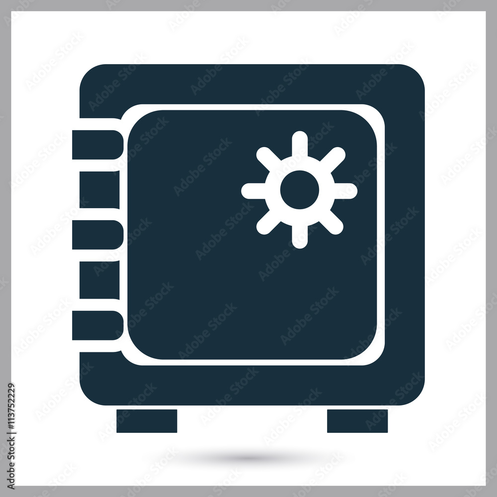 Safe icon on the background Safe icon on the background