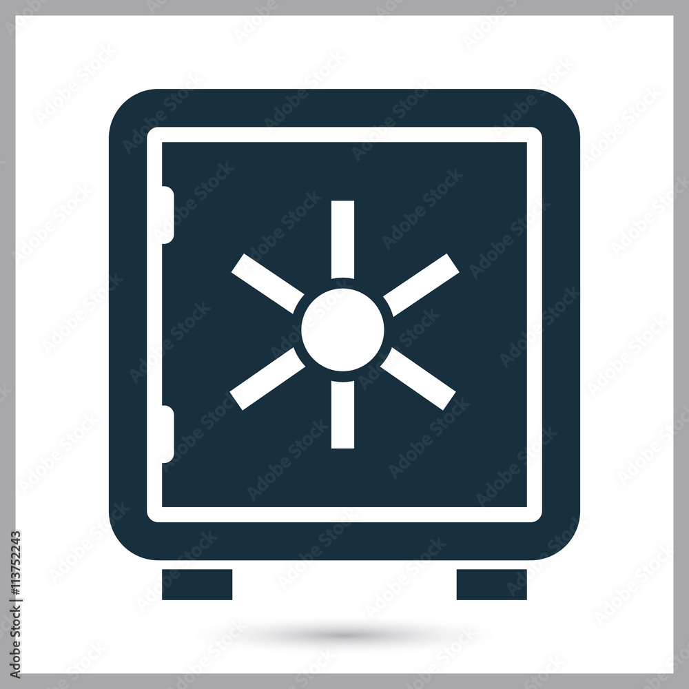 Safe icon on the background Safe icon on the background