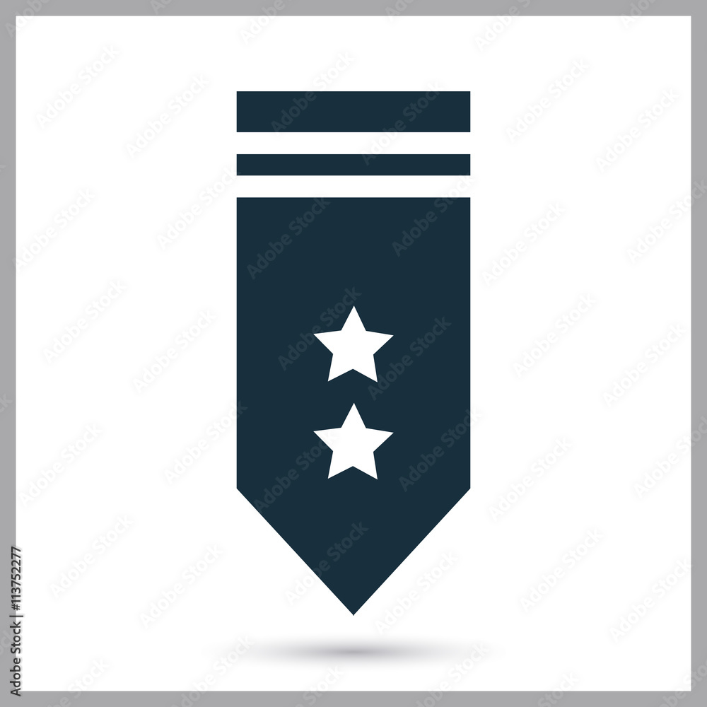 Military epaulets icon on the background Military epaulets icon on the background