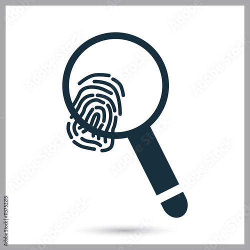 Fingerprint icon on the background