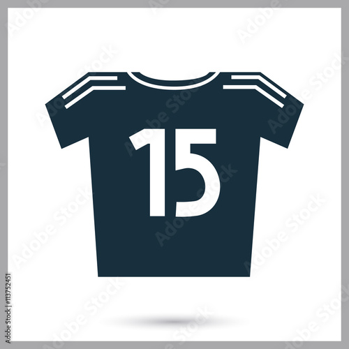 Football uniform icon on the background