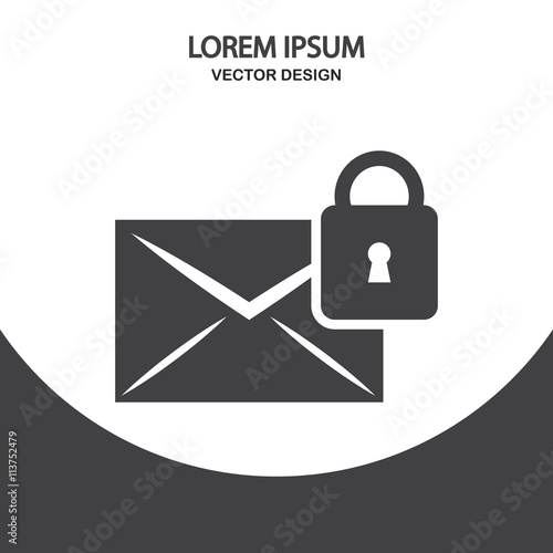Protection of correspondence icon on the background