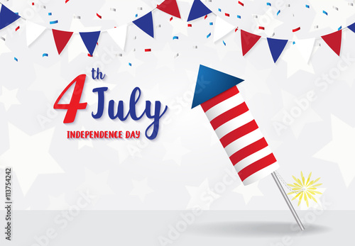 Independence Day 4 th July firecracker