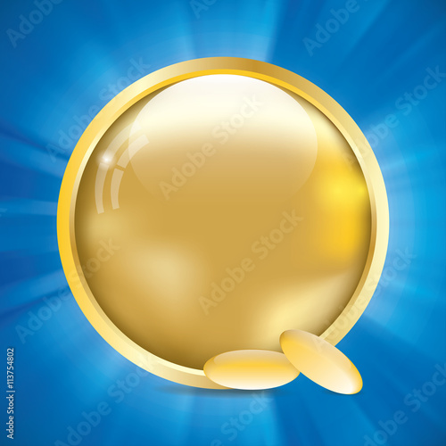 Abstract golden omega 3 medical background