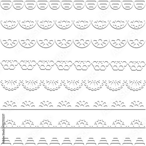 horizontal paper patterns for design . vector
