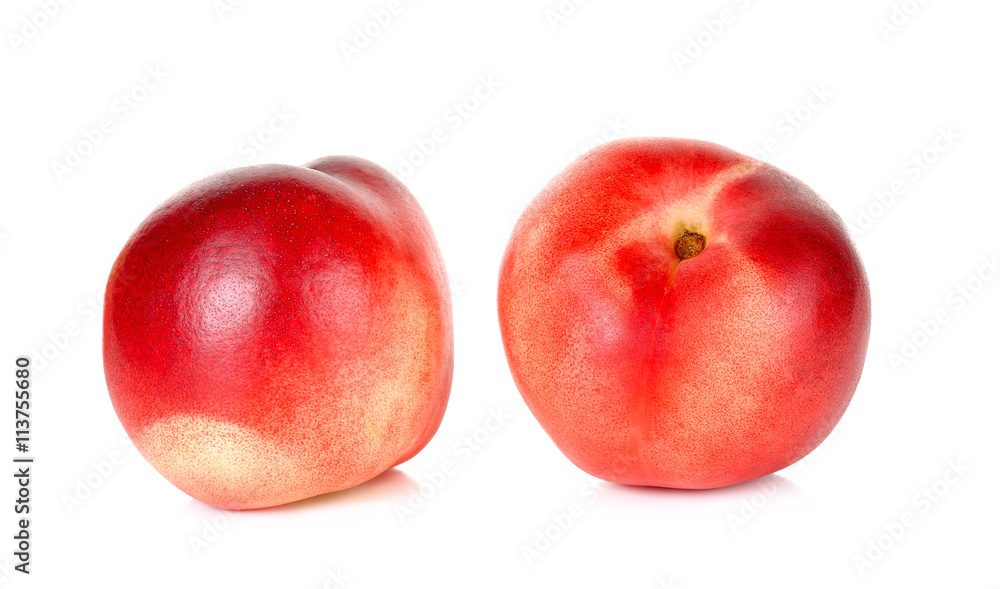 Nectarine fruit isolated on the white background