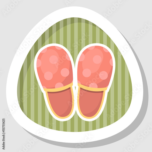 Vector illustration of home slippers.