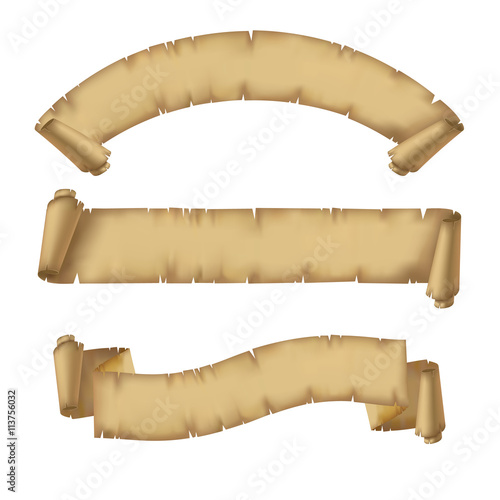 Parchment ribbons set