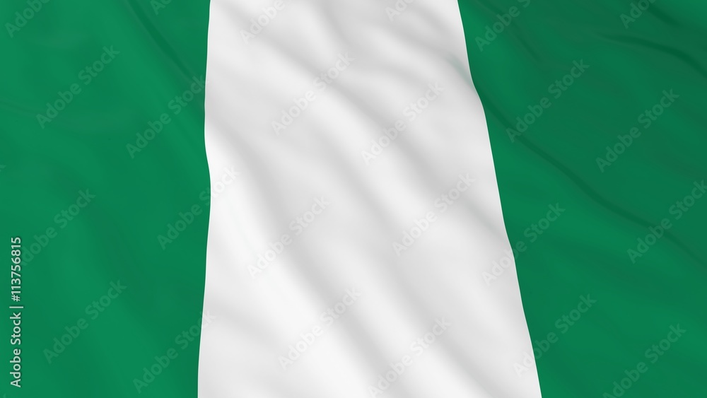 Nigerian Flag HD Background - Flag of Nigeria 3D Illustration Nigerian Flag HD Background - Flag of Nigeria 3D Illustration
